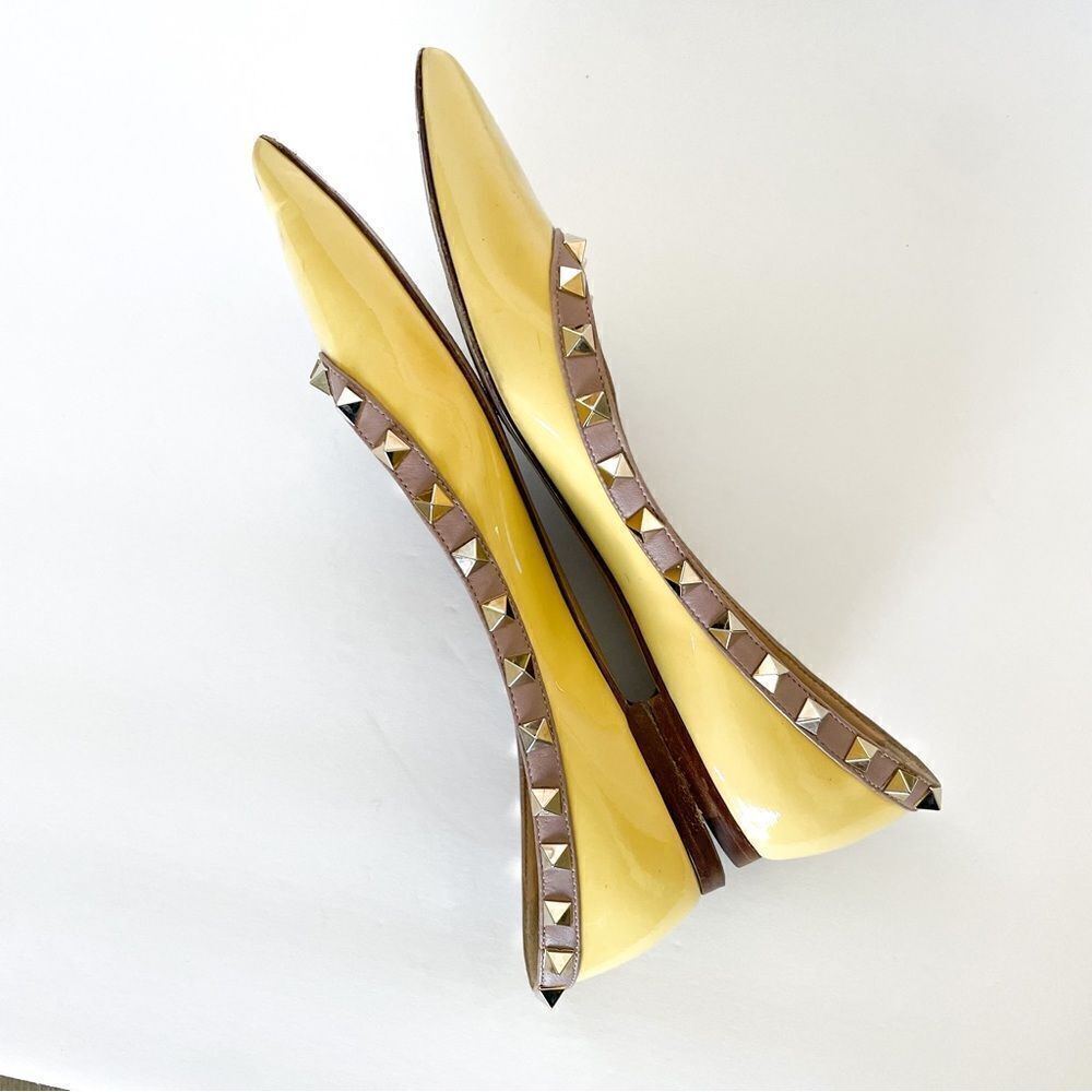 VALENTINO Garavani Rockstud Flats Yellow Lavender Purple - Picture 3 of 7
